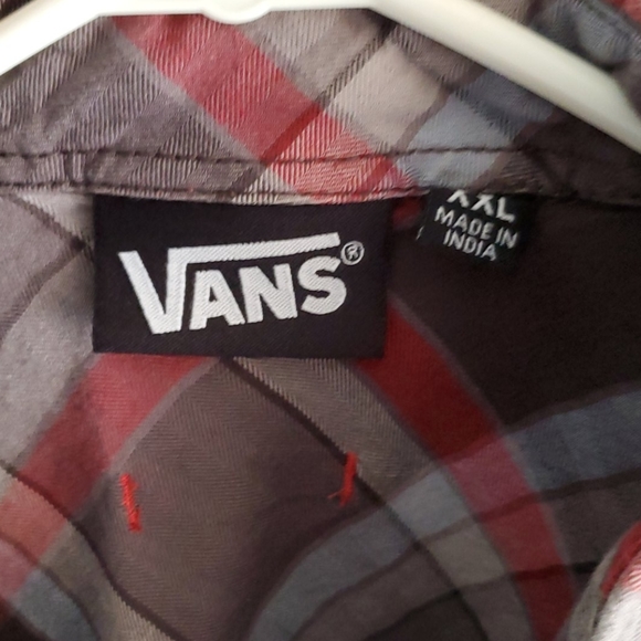 Mens Vans Plaid Button Shirt - Picture 2 of 3